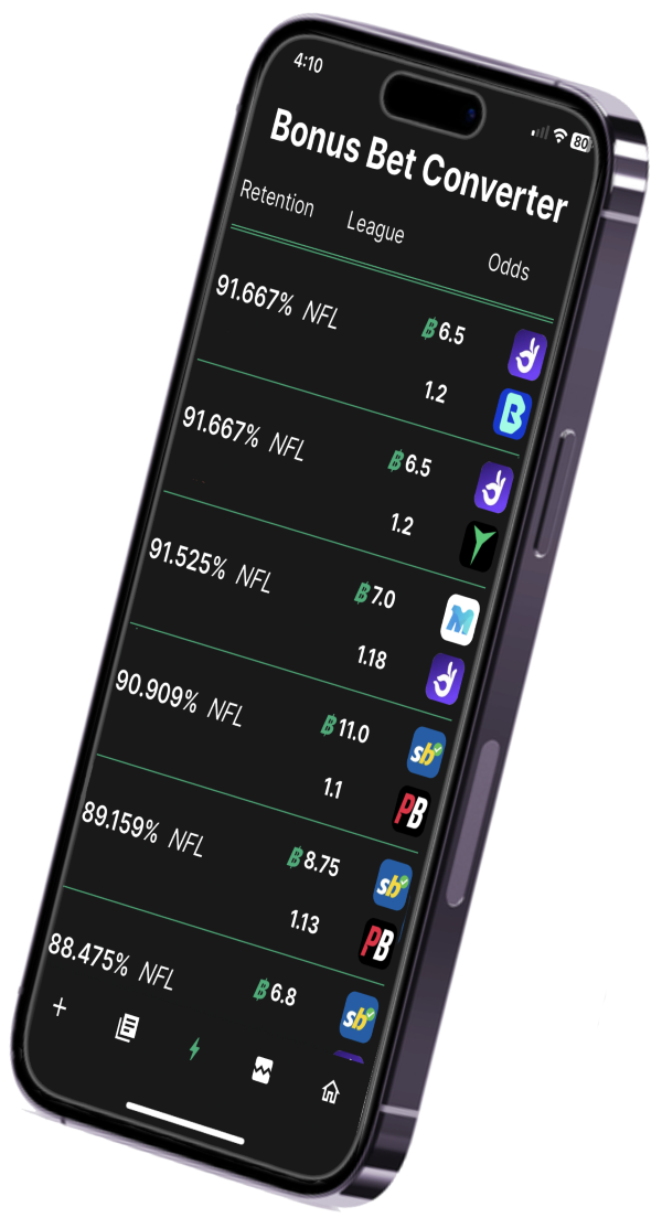 Bonus bet converter showcasing how to make money through matched betting